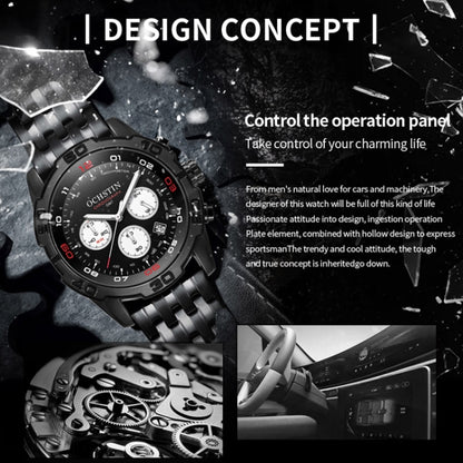 Fashion Steel Strap Multifunctional Quartz Men Watch, OCHSTIN 7260