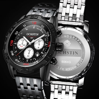 Fashion Steel Strap Multifunctional Quartz Men Watch, OCHSTIN 7260
