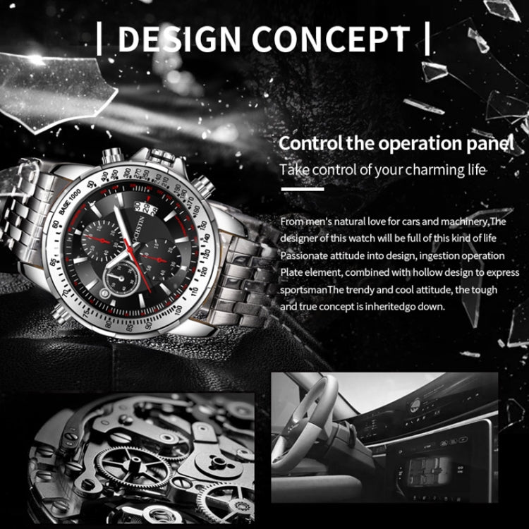 Fashion Steel Strap Multifunctional Quartz Men Watch, OCHSTIN 7261