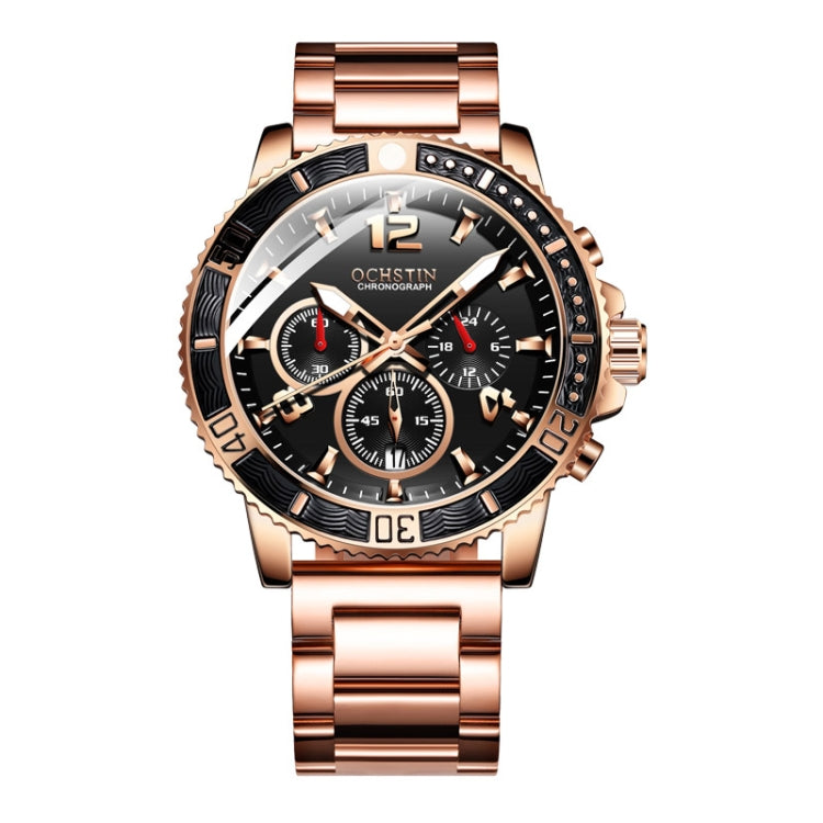 Fashion Steel Strap Multifunctional Quartz Men Watch, OCHSTIN 7263