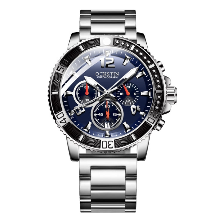 Fashion Steel Strap Multifunctional Quartz Men Watch, OCHSTIN 7263