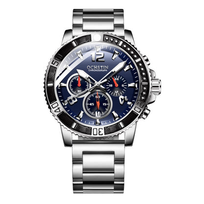 Fashion Steel Strap Multifunctional Quartz Men Watch, OCHSTIN 7263