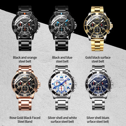 Fashion Steel Strap Multifunctional Quartz Men Watch, OCHSTIN 7263