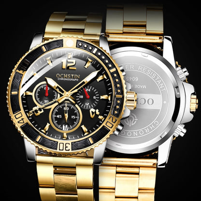 Fashion Steel Strap Multifunctional Quartz Men Watch, OCHSTIN 7263