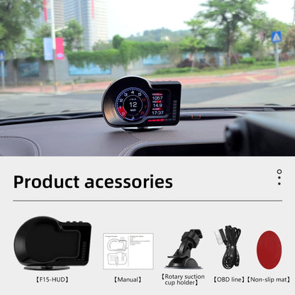 F15 Car High-definition LCD Instrument OBD+GPS HUD Head-up Display, F15