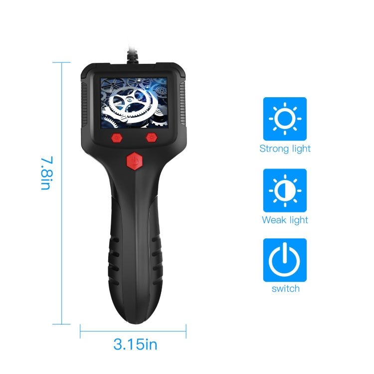 P100 2.4 inch HD Handheld Endoscope with LCD Screen, 8mm 2m, 5.5mm 2m, 8mm Side 2m, 8mm 5m, 5.5mm 5m, 8mm Side 5m, 8mm 10m, 5.5mm 10m, 8mm Side 10m, 8mm 15m, 5.5mm 15m, 8mm Side 15m, 8mm 20m, 5.5mm 20m, 8mm Side 20m, 8mm 30m, 5.5mm 30m, 8mm Side 30m