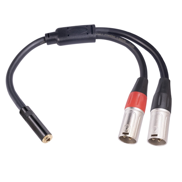 TC227YXK402-03 3.5mm Female to Dual XLR 3pin Male Audio Cable, Length: 30cm, 3.5mm F to 2 x XLR M