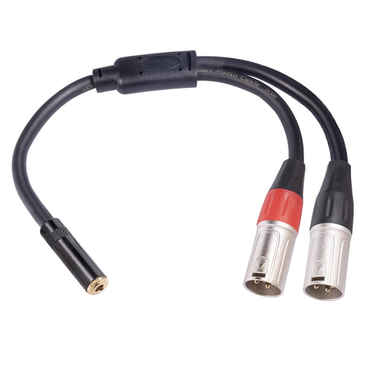 TC227YXK402-03 3.5mm Female to Dual XLR 3pin Male Audio Cable, Length: 30cm, 3.5mm F to 2 x XLR M