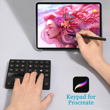 533 Portable Bluetooth 35-Key Wireless Numeric Keyboard, 533