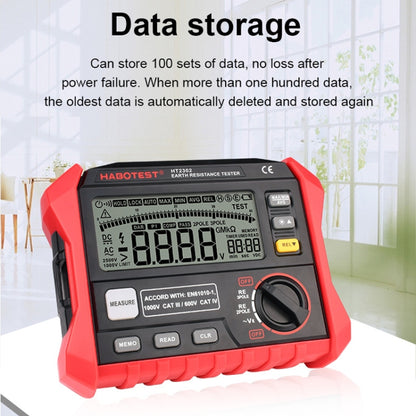 HABOTEST HT2302 Multifunctional Digital Display Grounding Resistance Tester, HT2302