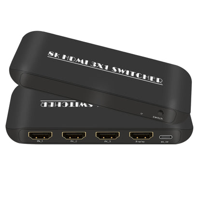 NK-H31 8K 3 in 1 Out HDMI Switcher for Xbox PS4 PS5 Roku UHD TV Monitor Projector, NK-H31