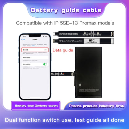 i2C Battery Boot Strap Test Flex Cable, For iPhone 5 SE / 6s / 6 Plus / 6s Plus / 7 / 7 Plus, For iPhone 8 / 8 Plus / X / XR / XS / XS Max / 11 Pro / 11 Pro Max, For iPhone 11 / SE2, For iPhone 12 mini / 12 / 12 Pro / 12 Pro Max / SE3