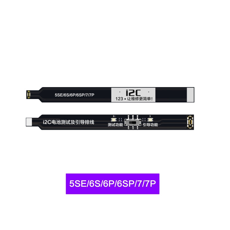 i2C Battery Boot Strap Test Flex Cable, For iPhone 5 SE / 6s / 6 Plus / 6s Plus / 7 / 7 Plus, For iPhone 8 / 8 Plus / X / XR / XS / XS Max / 11 Pro / 11 Pro Max, For iPhone 11 / SE2, For iPhone 12 mini / 12 / 12 Pro / 12 Pro Max / SE3