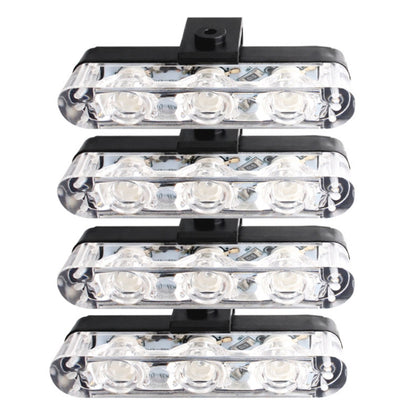 4 in 1 Car 12LEDs Grille Flash Lights Warning Lights with Wireless Remote Control, Red, Red White, Red Blue, Yellow, Yellow White, Blue, Blue White, White