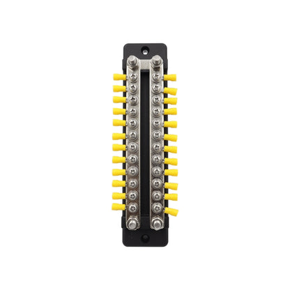 CP-3025 150A 12-48V RV Yacht Double-row 12-way Busbar with 28pcs Terminals, CP-3025