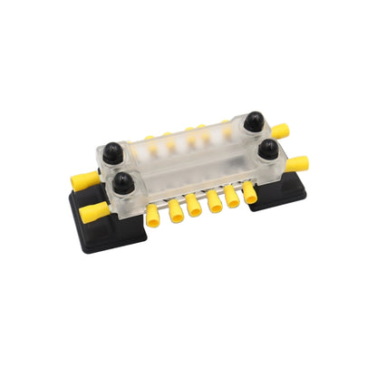 CP-3052 150A 12-48V RV Yacht Double-row 6-way Busbar with 16pcs Terminals, CP-3052