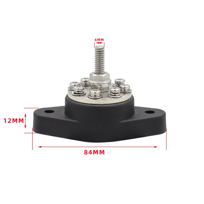 1/4 inch M6 RV Yacht 8-way Terminal Stud with 2 M5x20 Screws + 16pcs Terminals, CP-3063, CP-3064