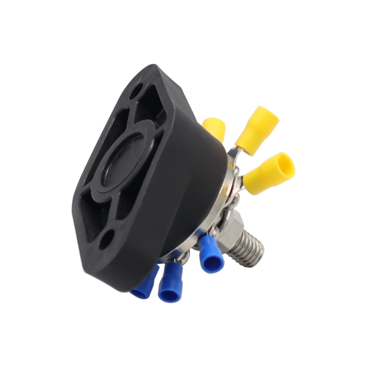 3/8 inch M10 RV Yacht 8-way Terminal Stud with 2 M5x20 Screws + 16pcs Terminals, CP-3065, CP-3066