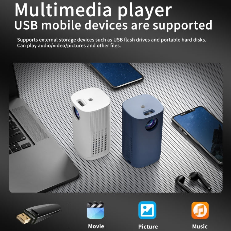T1 480x360 800 Lumens Portable Mini LED Projector, Specification:EU Plug, EU Plug