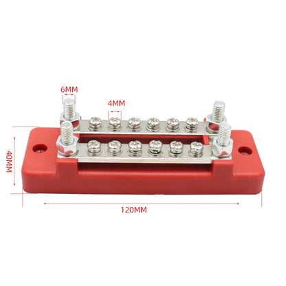 CP-3110 1 Pair 150A 12-48V RV Yacht Double-row 6-way Busbar, CP-3110