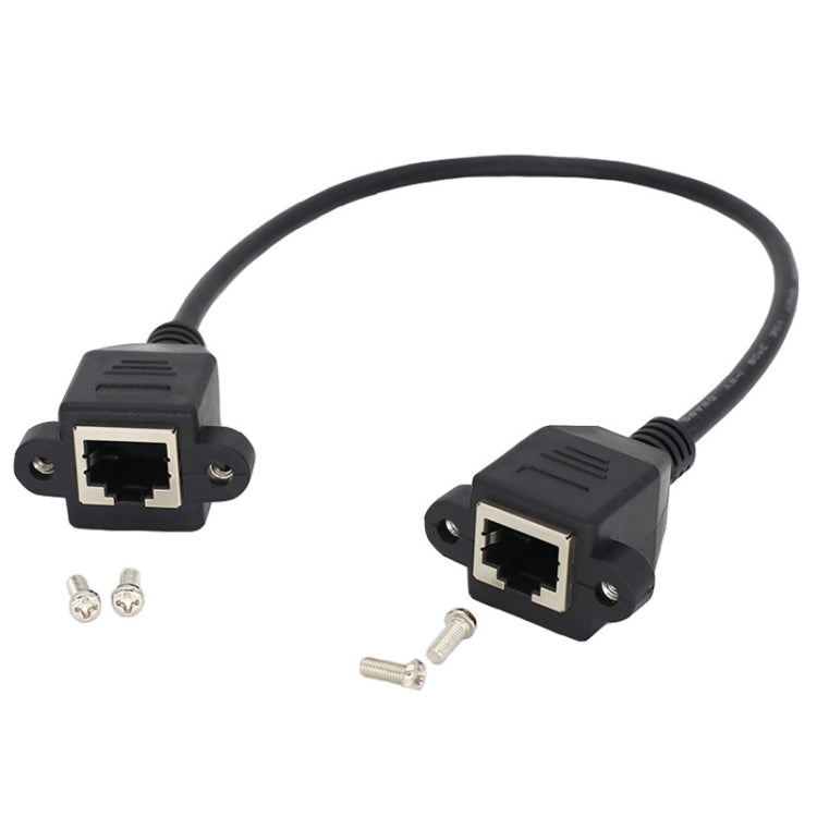 RJ45 Female to Female LAN Extension Cable with Screw Lock, 30cm, 60cm, 1m, 2m