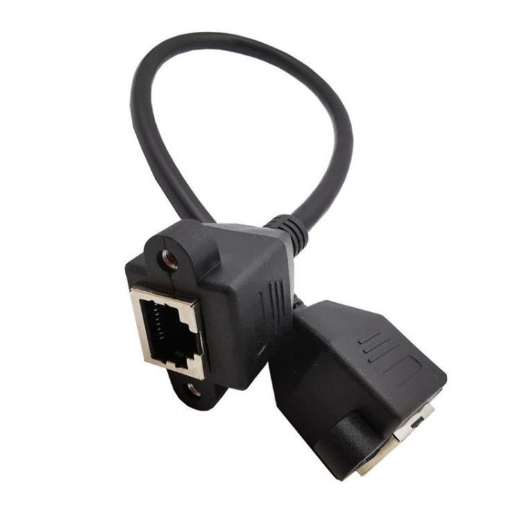 RJ45 Female to Female LAN Extension Cable with Screw Lock, 30cm, 60cm, 1m, 2m