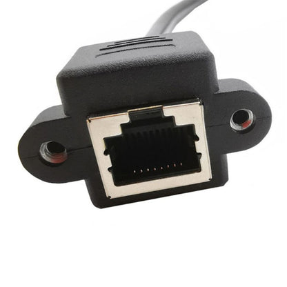 RJ45 Female to Female LAN Extension Cable with Screw Lock, 30cm, 60cm, 1m, 2m