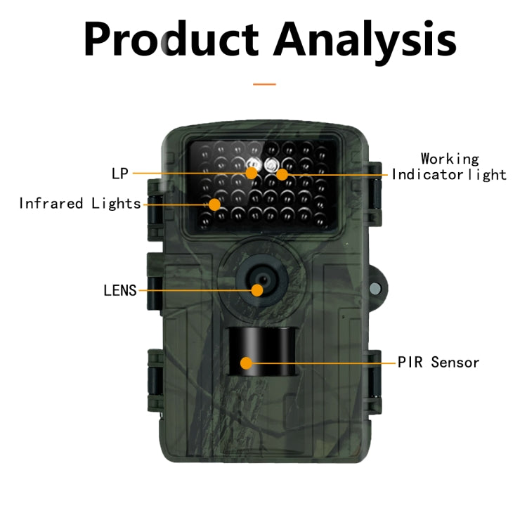 PR5000 2 Inch LCD Screen 1080P WiFi Infrared Night Vision Wildlife Hunting Tracking Camera, PR5000