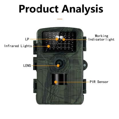 PR5000 2 Inch LCD Screen 1080P WiFi Infrared Night Vision Wildlife Hunting Tracking Camera, PR5000