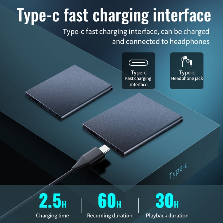 JNN K1 Square HD Noise Canceling Recorder, 4GB, 16GB, 32GB, 64GB
