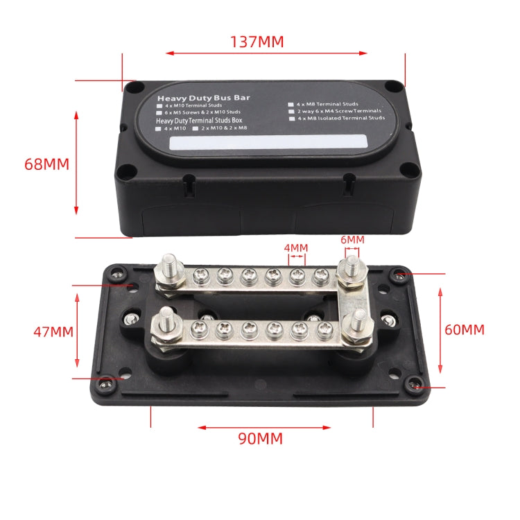 CP-3087-01 100A 48V 12-way M6 Terminal Busbar, CP-3087-01