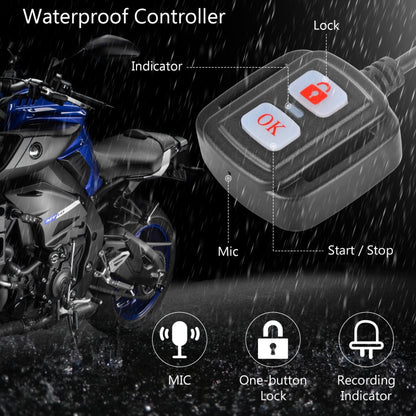 SE20 2.0 inch 1080P Waterproof HD Motorcycle DVR, Support TF Card / Cycling Video / Parking Monitoring, SE20