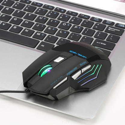HXSJ A868 7-Keys Colorful Luminous Wired Mouse with Fire Button, A868
