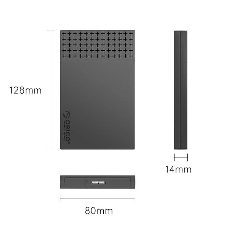 ORICO ORICO-2526U3-V1 2.5 inch USB 3.0 Micro-B Hard Drive Enclosure External Storage Case, Micro-B