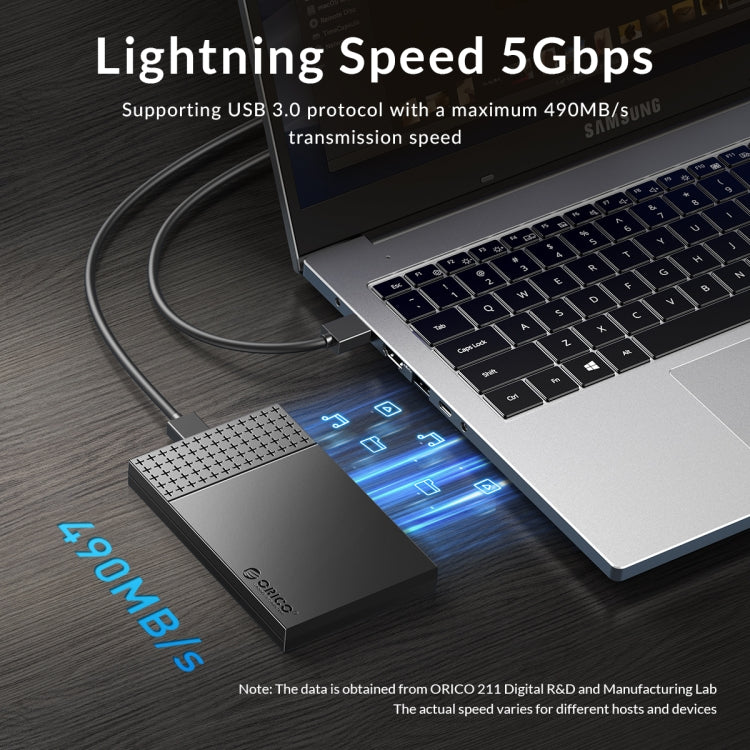 ORICO ORICO-2526U3-V1 2.5 inch USB 3.0 Micro-B Hard Drive Enclosure External Storage Case, Micro-B