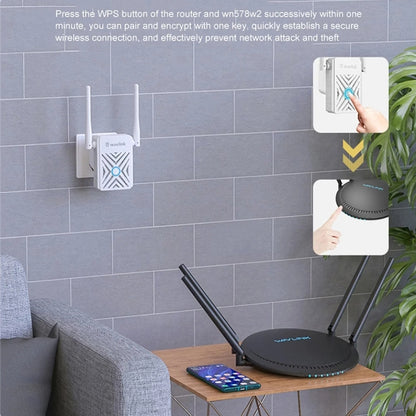 Wavlink WN578W2 300Mbps 2.4GHz WiFi Extender Repeater Home Wireless Signal Amplifier, WN578W2