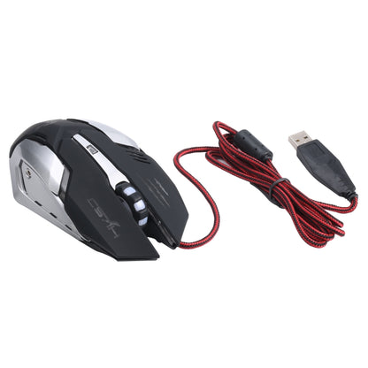 HXSJ S100 6 Keys Colorful Luminous Wired Gaming Mouse, S100