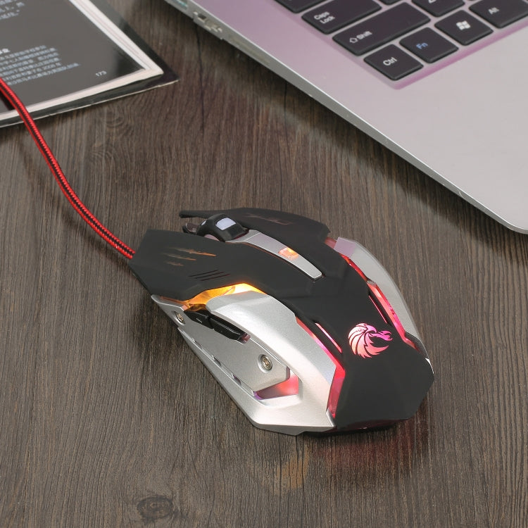 HXSJ S100 6 Keys Colorful Luminous Wired Gaming Mouse, S100