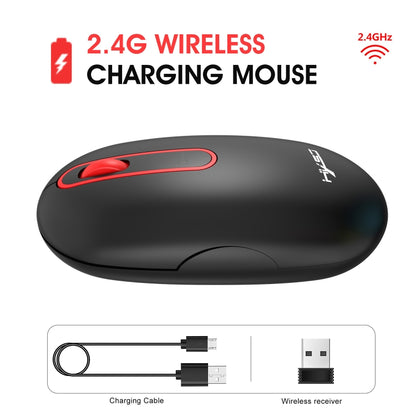 HXSJ T15 2.4GHz 4 Keys Wireless Mute Mouse, T15 Black, T15 White
