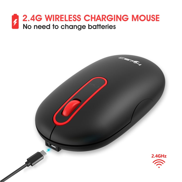 HXSJ T15 2.4GHz 4 Keys Wireless Mute Mouse, T15 Black, T15 White