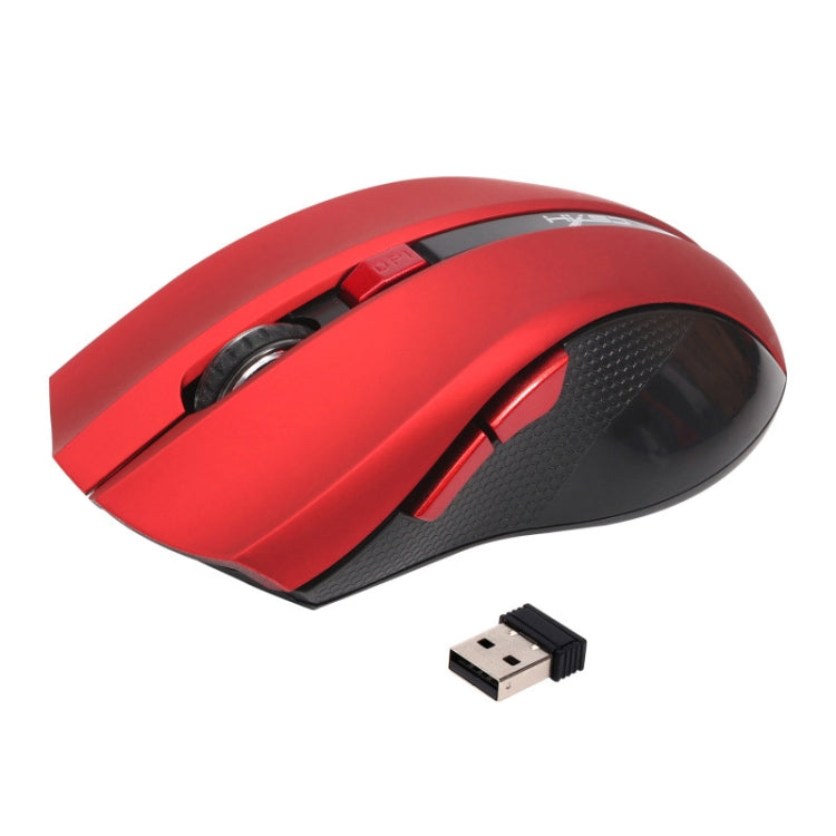 HXSJ X50 2.4G 6 Keys 1600DPI Three-speed Adjustable Wireless Mouse, X50 Black, X50 Red