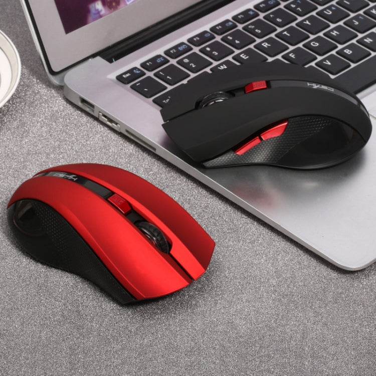 HXSJ X50 2.4G 6 Keys 1600DPI Three-speed Adjustable Wireless Mouse, X50 Black, X50 Red