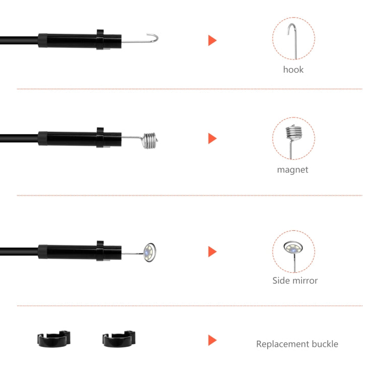 P130 4.3 inch Triple Camera with Screen Endoscope, 2m, 5m, 10m