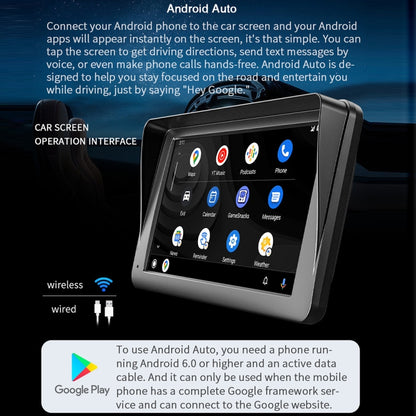 B5300A 7 inch Wireless CarPlay Car Bluetooth MP5 Player, Support Mobile Phone Interconnection, B5300A