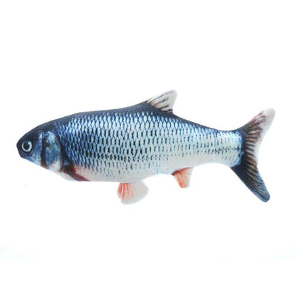 USB Charging Pet Simulation Fish Electric Cat Interactive Toy, Size：30cn, Size: 30cm (Black Grass Carp), Size: 30cm (Salmon), Size: 30cm (Red Carp)