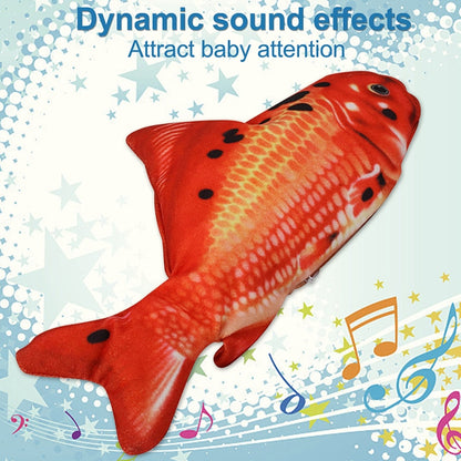 USB Charging Pet Simulation Fish Electric Cat Interactive Toy, Size：30cn, Size: 30cm (Black Grass Carp), Size: 30cm (Salmon), Size: 30cm (Red Carp)