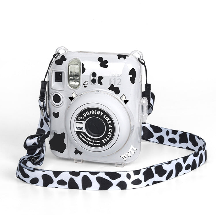 Crystal Hard Acrylic Camera Case with Shoulder Strap, For FUJIFILM instax mini 12(DIY Pink Graffiti), For FUJIFILM instax mini 12(DIY Blue Cat), For FUJIFILM instax mini 12(DIY Purple Daisies), For FUJIFILM instax mini 12(DIY Green Flowers)...