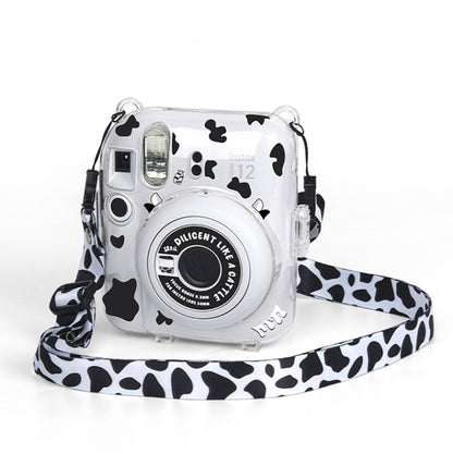 Crystal Hard Acrylic Camera Case with Shoulder Strap, For FUJIFILM instax mini 12(DIY Pink Graffiti), For FUJIFILM instax mini 12(DIY Blue Cat), For FUJIFILM instax mini 12(DIY Purple Daisies), For FUJIFILM instax mini 12(DIY Green Flowers)...