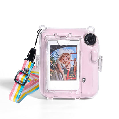 Crystal Hard Acrylic Camera Case with Shoulder Strap, For FUJIFILM instax mini 12(DIY Pink Graffiti), For FUJIFILM instax mini 12(DIY Blue Cat), For FUJIFILM instax mini 12(DIY Purple Daisies), For FUJIFILM instax mini 12(DIY Green Flowers)...