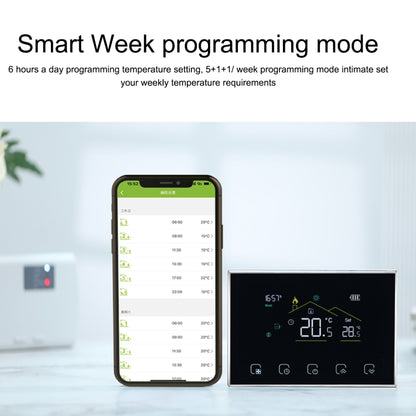 BHT-8000RF-VA- GBC Wireless Smart LED Screen Thermostat Without WiFi, Specification:Electric / Boiler Heating, Electric Heating, Electric Boiler Heating, Boiler Heating, Water Heating, Hydroelectric Heating, Water Boiler Heating